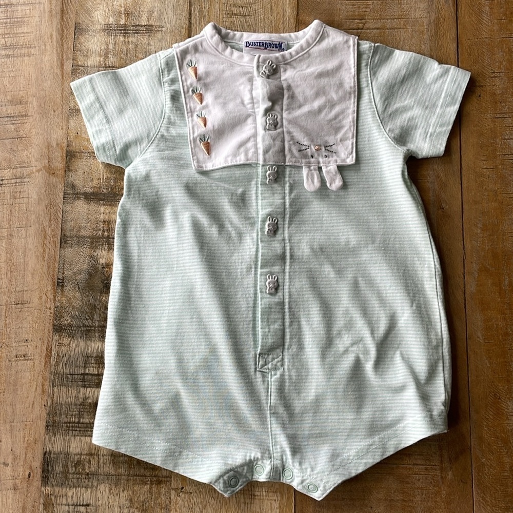 Vintage Buster Brown bunny romper 6/9m